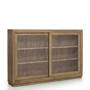 VITRINA MERAPI 2 PUERTAS CORREDERAS 2 ESTANTES