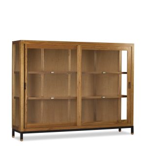 VITRINA MADHU 2 PUERTAS CORREDERAS 2 ESTANTES